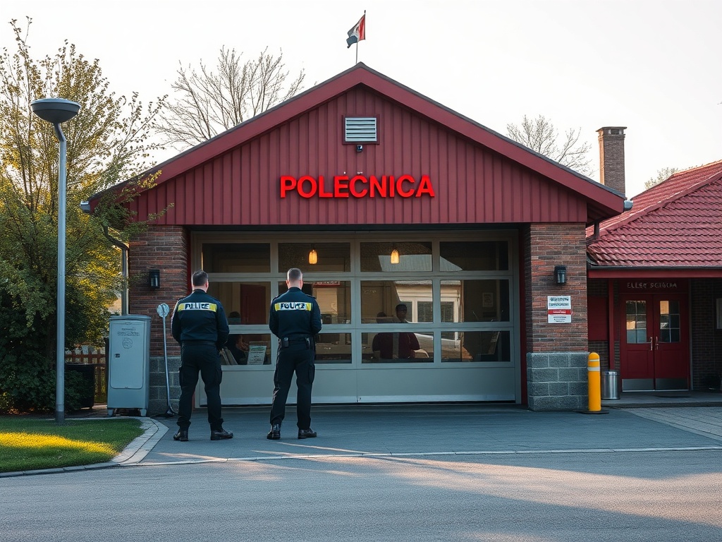 Budynek Mleczarni Oleśnica po pożarze, widoczne ślady zniszczeń